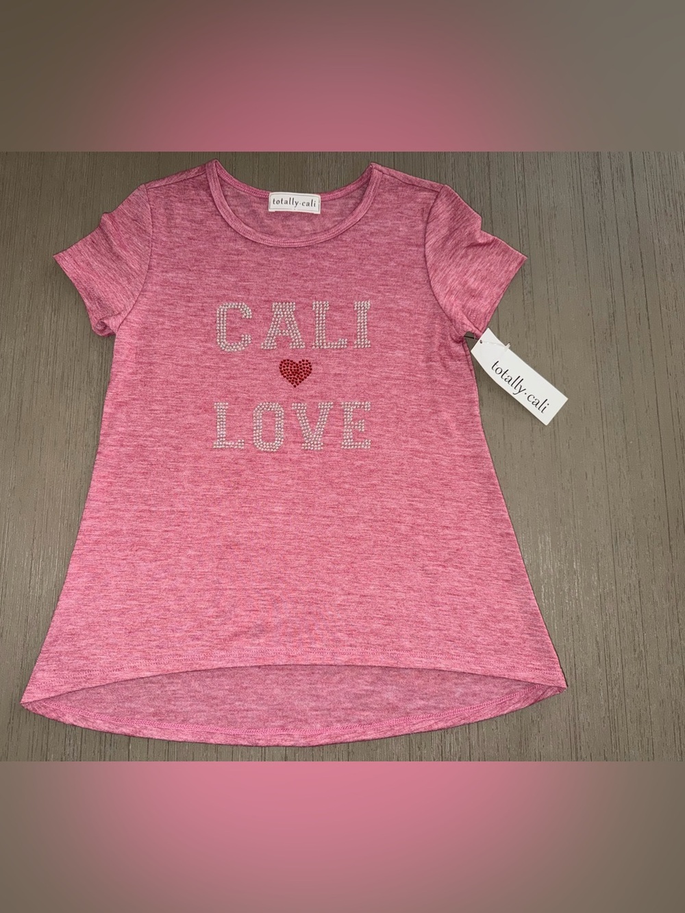 Totally Cali Pink 'CALI LOVE' Short Sleeve Top